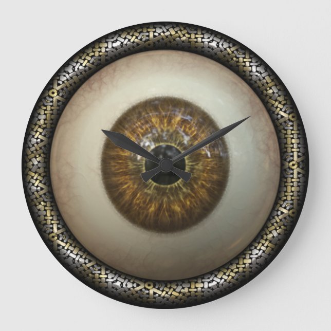 Brown eye wall clock (Front)