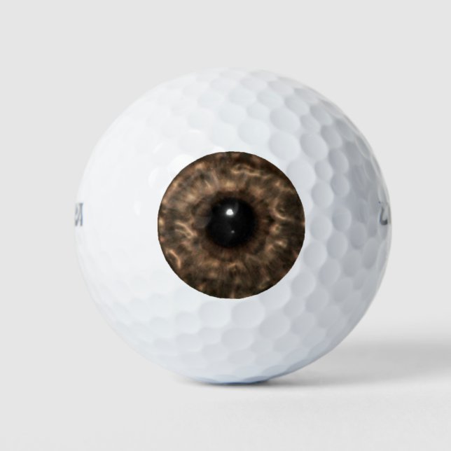 Brown Eyeball Golf Balls (Front)