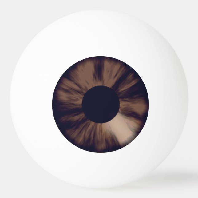 Brown Eyeball Ping Pong Ball (Front)