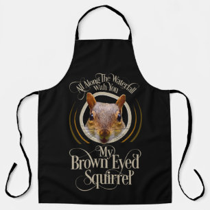 Brown Eyed Squirrel - funny squirrel lover Apron