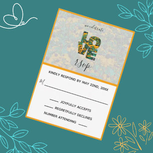Brown-eyed Susan Orange LOVE Response Card
