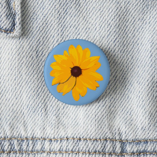 Brown Eyed Susan Yellow Flower 3 Cm Round Badge (Creator Uploaded)