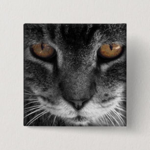 brown eyes 15 cm square badge