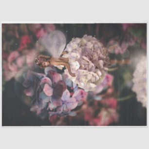 brown fairy fantasy  hydrangea couture portrait  tissue paper