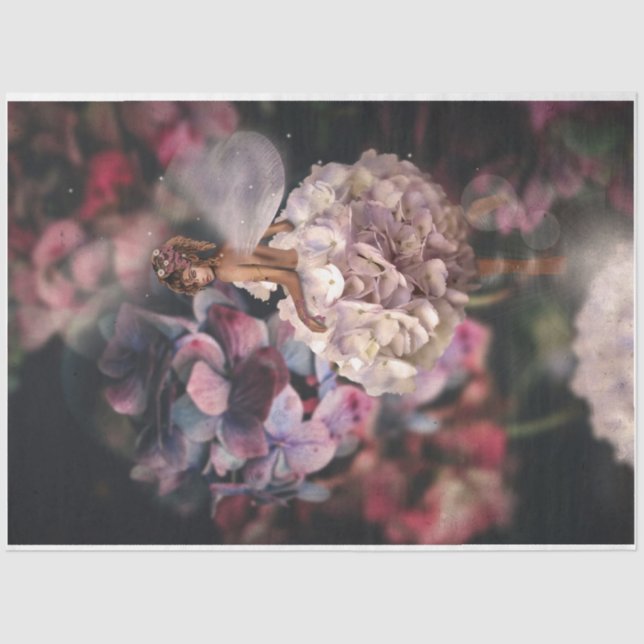 brown fairy fantasy  hydrangea couture portrait  tissue paper (Front)