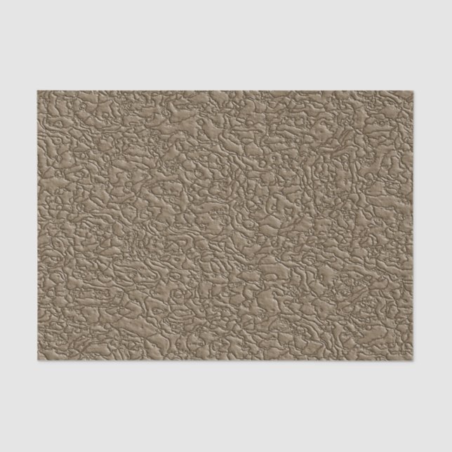 Brown Fake Leather Pattern Tissue Paper (Front)