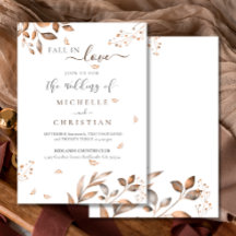 Brown Fall In Love Autumn Foliage Wedding 