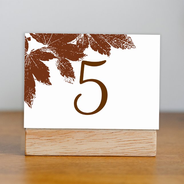 Brown Fall Leaf Stamp Table Numbers (Creator Uploaded)