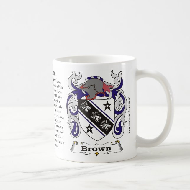 Brown Family Coat of Arms Mug (Right)