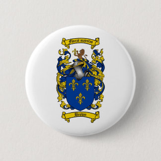 BROWN FAMILY CREST -  BROWN COAT OF ARMS 6 CM ROUND BADGE