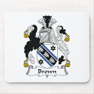 Brown Family Crest Mouse Pad