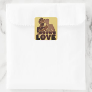 BROWN FAMILY SQUARE STICKER