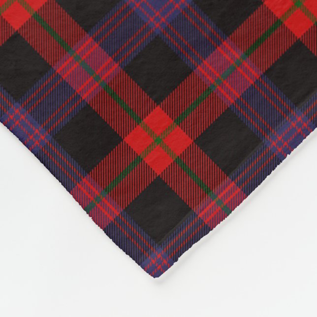 Brown Family Tartan Plaid Pattern Fleece Blanket (Corner)