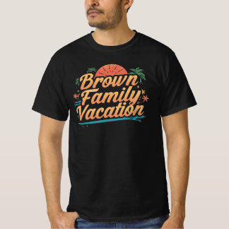 Brown Family Vacation Personalised Scenic Travel T-Shirt