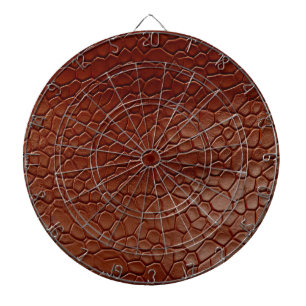 Brown Faux Cowhide Dartboard