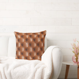 Brown Faux Leather (leather look) Cushion