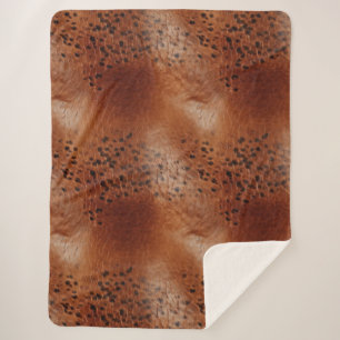 Brown Faux Leather Sherpa Blanket