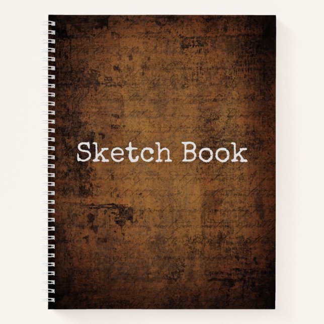 Brown Faux Leather Sketch Book (Front)