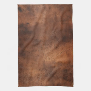 Brown Faux Leather Tea Towel