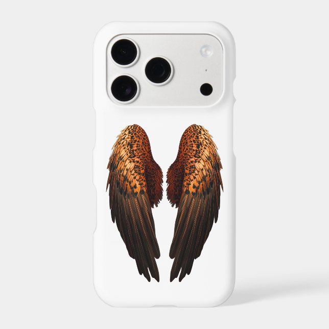 Brown Feather Angel Wings iPhone Case (Back)