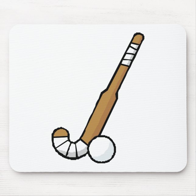Brown Field Hockey Stick Mouse Pad (Front)
