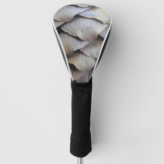 Brown fir cone pattern golf head cover (Front)