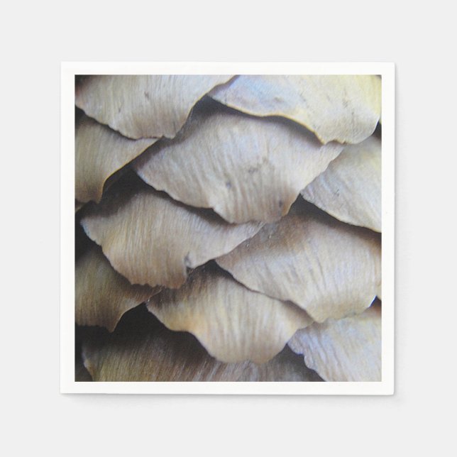 Brown fir cone pattern napkin (Front)