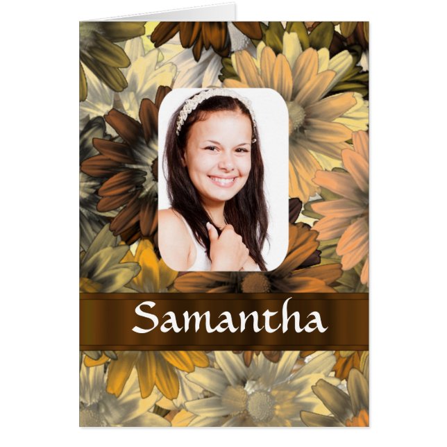Brown floral photo template (Front)