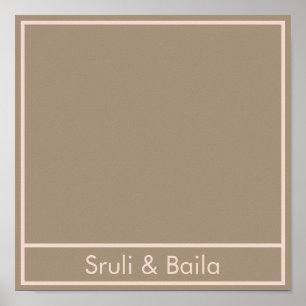 Brown floral placemat  poster