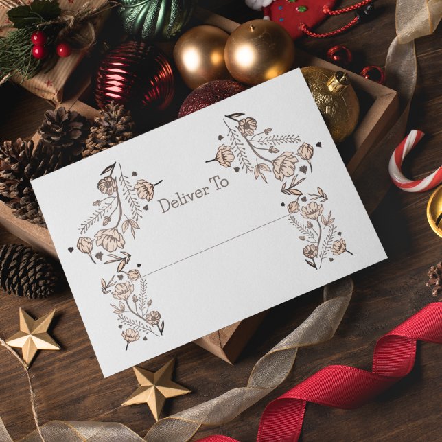 Brown Floral Wedding Theme Envelope (Royal wedding theme envelope )