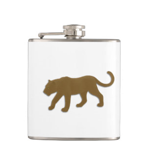 Brown Florida Panther Hip Flask