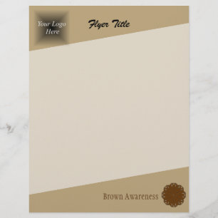 Brown Flower Ribbon by Kenneth Yoncich Flyer