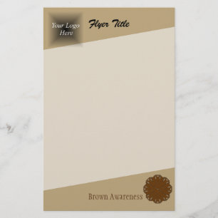 Brown Flower Ribbon by Kenneth Yoncich Flyer