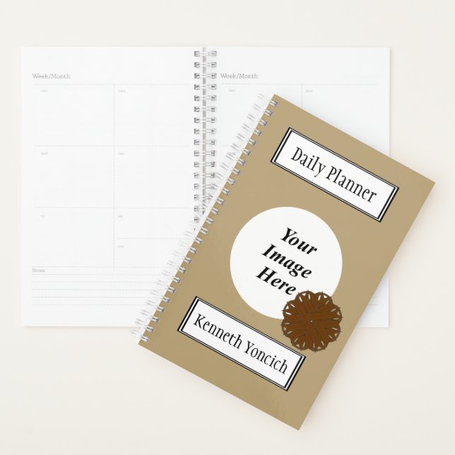 Brown Flower Ribbon by Kenneth Yoncich Planner (Display)