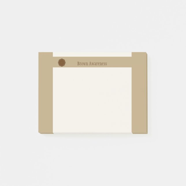 Brown Flower Ribbon by Kenneth Yoncich Post-it Notes (Front)