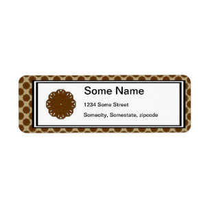 Brown Flower Ribbon by Kenneth Yoncich Return Address Label