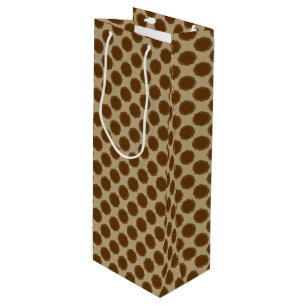 Brown Flower Ribbon by Kenneth Yoncich Wine Gift Bag