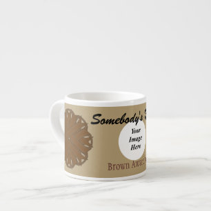 Brown Flower Ribbon Template by Kenneth Yoncich Espresso Cup