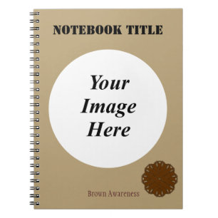 Brown Flower Ribbon Template by Kenneth Yoncich Notebook