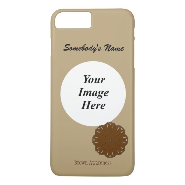Brown Flower Ribbon Tmpl by Kenneth Yoncich Case-Mate iPhone Case (Back)