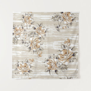 brown flowers pattern on texture backgroundpattern tapestry