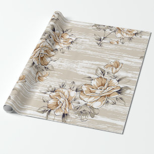 brown flowers pattern on texture backgroundpattern wrapping paper