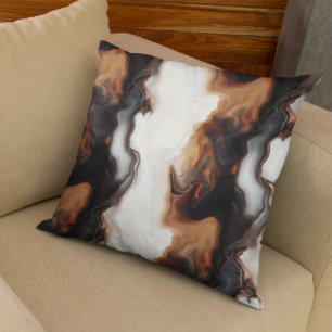 Brown Fluid Painting art  Cushion