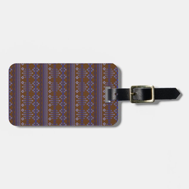Brown Focus Luggage Tag (Front Horizontal)