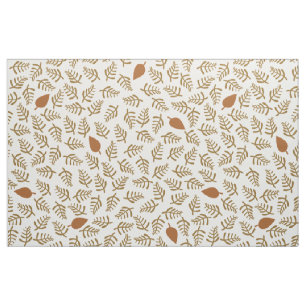 Brown Foliage And Leaves Fabric