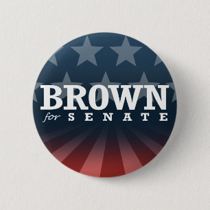 BROWN FOR SENATE 2014 6 CM ROUND BADGE