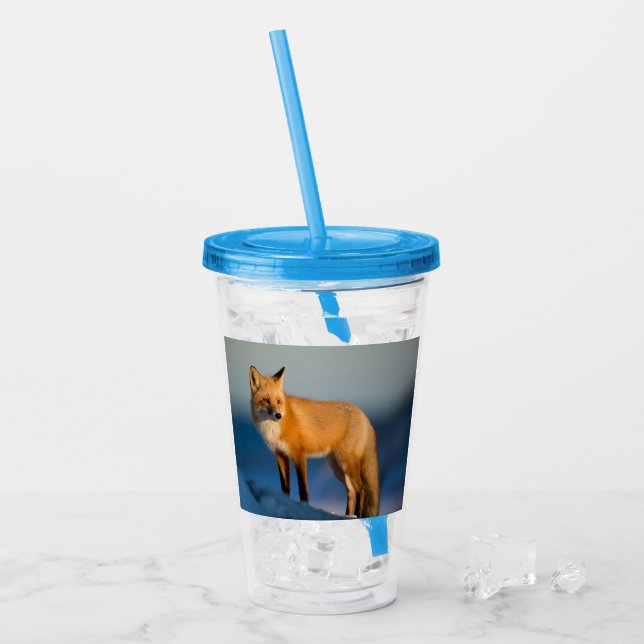 Brown Fox Acrylic Tumbler (Front Ice)