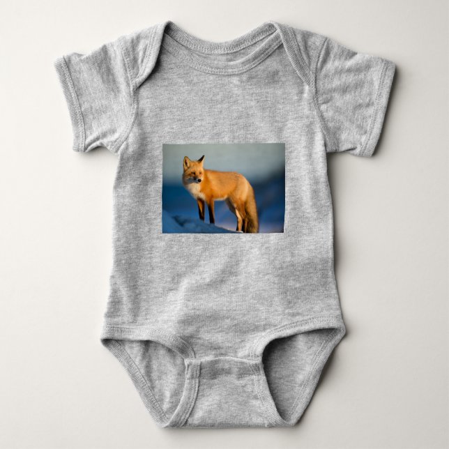 Brown Fox Baby Bodysuit (Front)