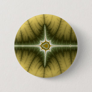Brown - Fractal 6 Cm Round Badge