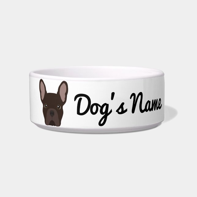Brown French Bulldog Bowl (Front)